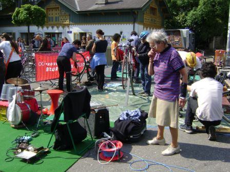 duo avec John Menoud, place des grottes (GE)