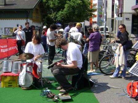 duo avec John Menoud, place des grottes (GE)